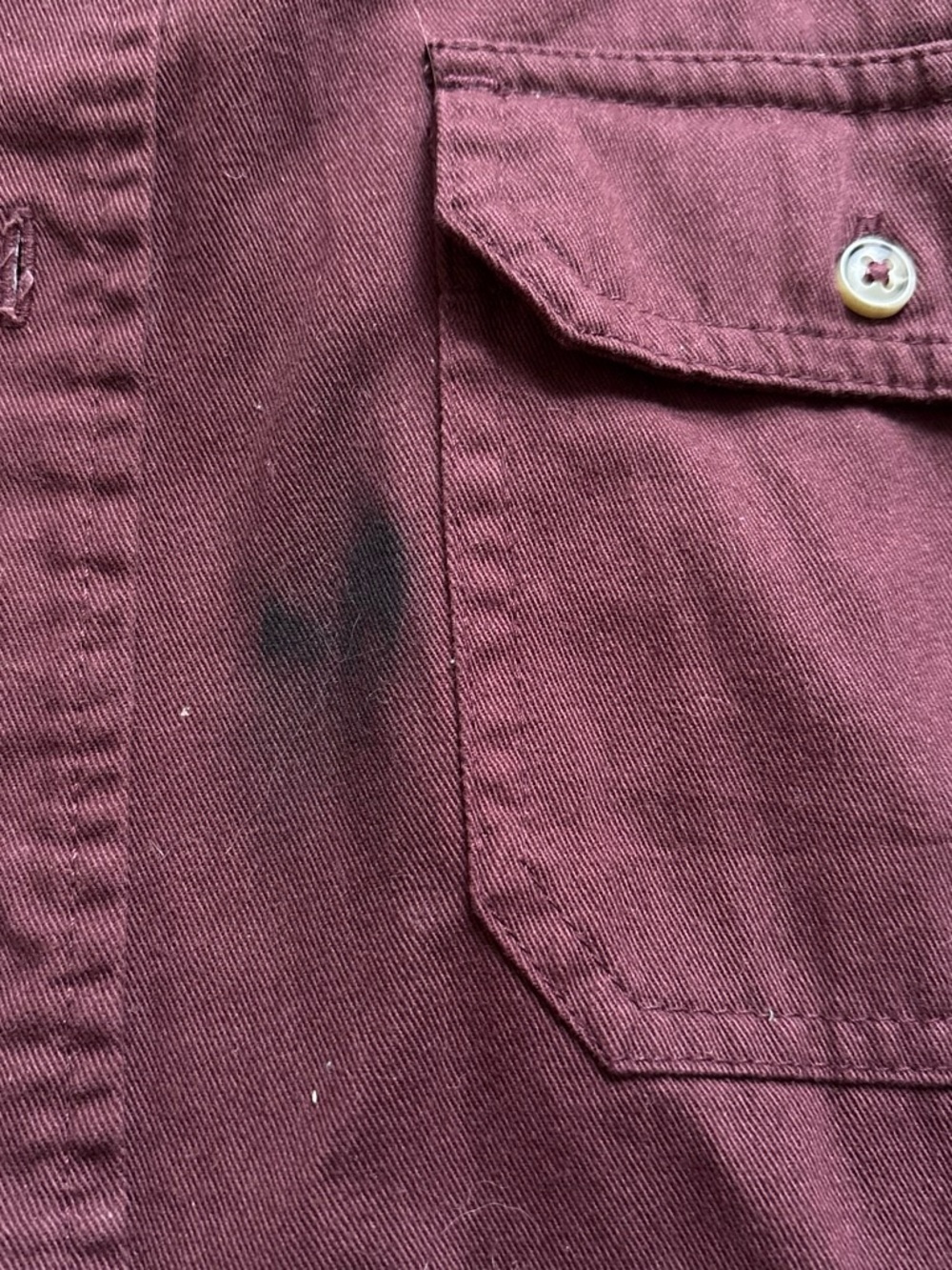 Wrangler relaxed fit burgundy and tan button-up shirt size M - Picture 7 of 7